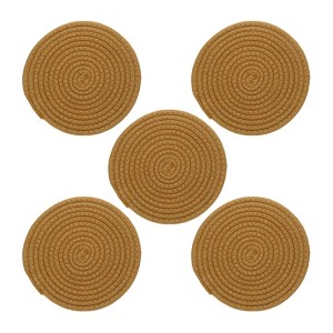 Unique Bargains Heat-resistant Cotton Bohemian Style Double-sided Mat 8 Inch 5 Pcs - 1 of 3