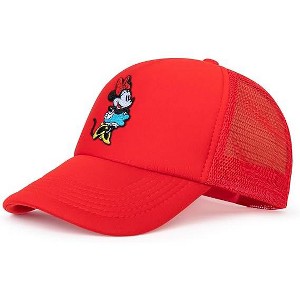 Disney Adult Trucker Hat - Minnie Mouse Mesh Snapback Baseball Cap - 1 of 4