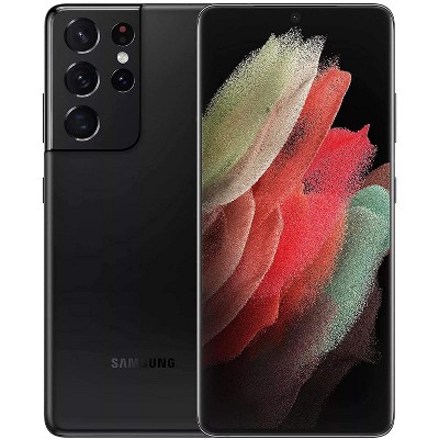 Samsung Galaxy S21 Ultra 5G 256GB ROM 12GB RAM G998U Unlocked Smartphone - Manufacturer Refurbished - Phantom Black