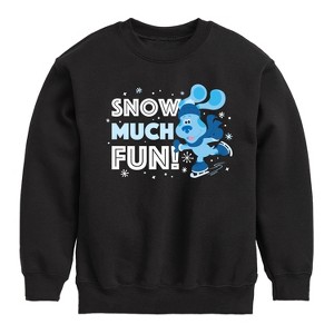 Boys' - Blue's Clues & You! - Snow Much Fun Graphic Long Sleeve Fleece Sweatshirt - 1 of 4