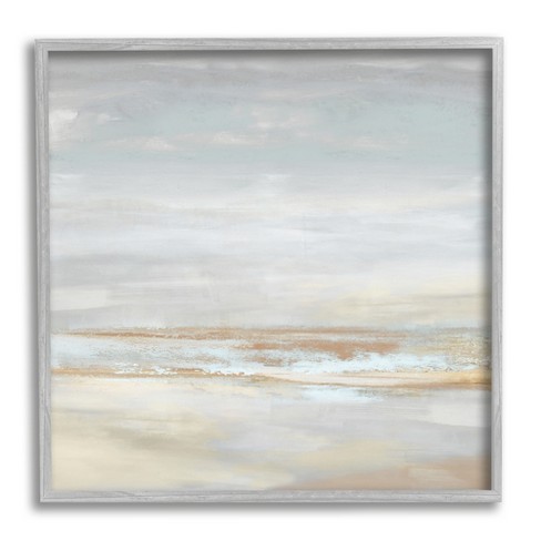 Stupell Industries Abstract Grey Landscape Painting Framed Giclee Art ...