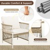 Whisen 5-Piece Patio Extendable Dining Set with 4 Rattan Chairs - Natural - 4 of 4