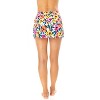 Women's Gradient Floral Drape Front Mid Rise Swim Skirt Bottom - 4 of 4