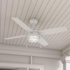 Hunter Fan 52" Ocala Damp Rated Ceiling Fan with LED Light Kit and Pull Chain Fresh White - 4 of 4
