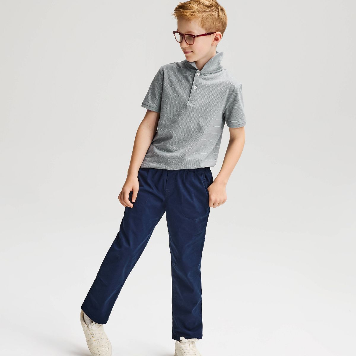 Boys' Short Sleeve Pique Striped Polo Shirt - Cat & Jack™ - thumbnail 4