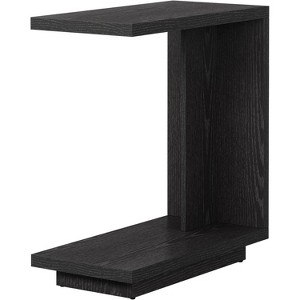 Tribesigns C-Shaped End Table with 2-Tier Storage Shelves - 1 of 4