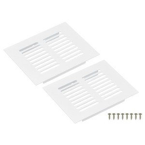 Unique Bargains Aluminum Alloy Cabinet Wardrobe Shoe Closet Rectangle Ventilation Grilles 2 Pcs - 1 of 4