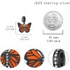 Sterling Silver Monarch Butterfly Charm - Detailed Bead for Bracelets & Jewelry Making, Gift for Women - 4 of 4