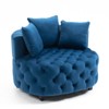 Classical Upholstered  Accent Barrel Chair-ModernLuxe - image 2 of 4