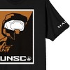 Halo Infinite UNSC Soldier Poster Art Crew Neck Short Sleeve Men's Black T-shirt - image 3 of 4