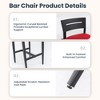 UNISOAR Modern 5PC Outdoor Patio Bar Set,Rounded Square Sintered Stone Table & 4 Swivel Bar Chairs,Non-Rust Aluminum Frame, Marble-Inspired Top - 2 of 4