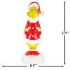 Gemmy Lighted Blow Mold Decor Grinch w/Santa Suit 14" Dr. Seuss, Multicolored - 3 of 4