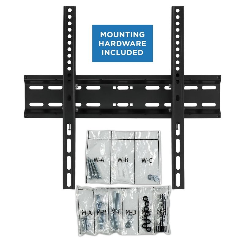 Mount-It! Tilting Wall Mount TV for 30 - 55 in. Flat Screens, LED, LCD, and Plasma TVs, 77 Lbs. Capacity, 2" Low Profile Design, Max VESA 400 x 400, 5 of 6