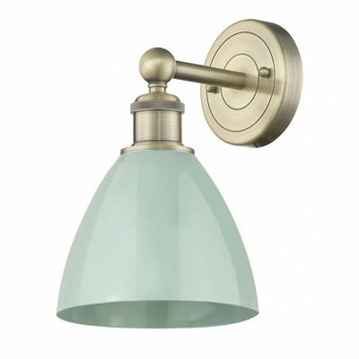 Plymouth Dome - 1 Light Wall Sconce In Industrial Style-12 Inches Tall and 7.5 Inches Wide