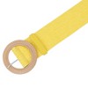 INSPIRE CHIC Women's Cotton and Linen Style Circle Buckle Plastic Straw Braided Belt for Dresses 1 Pcs - 2 of 4