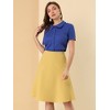 INSPIRE CHIC Women's Sweet Ruffle Trim Peter Pan Collar Button-Down Shirt - 3 of 4