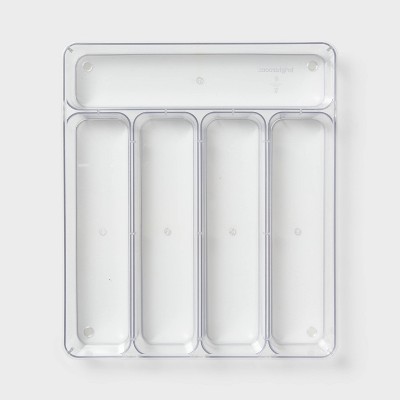 5 Compartment Plastic Drawer Flatware Organizer - Brightroom™