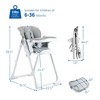 Adjustable Height High Chair for Babies & Toddlers, Foldable Multifunctional Baby Chair with Removable Tray & Recline for Easy Clean - 2 of 4