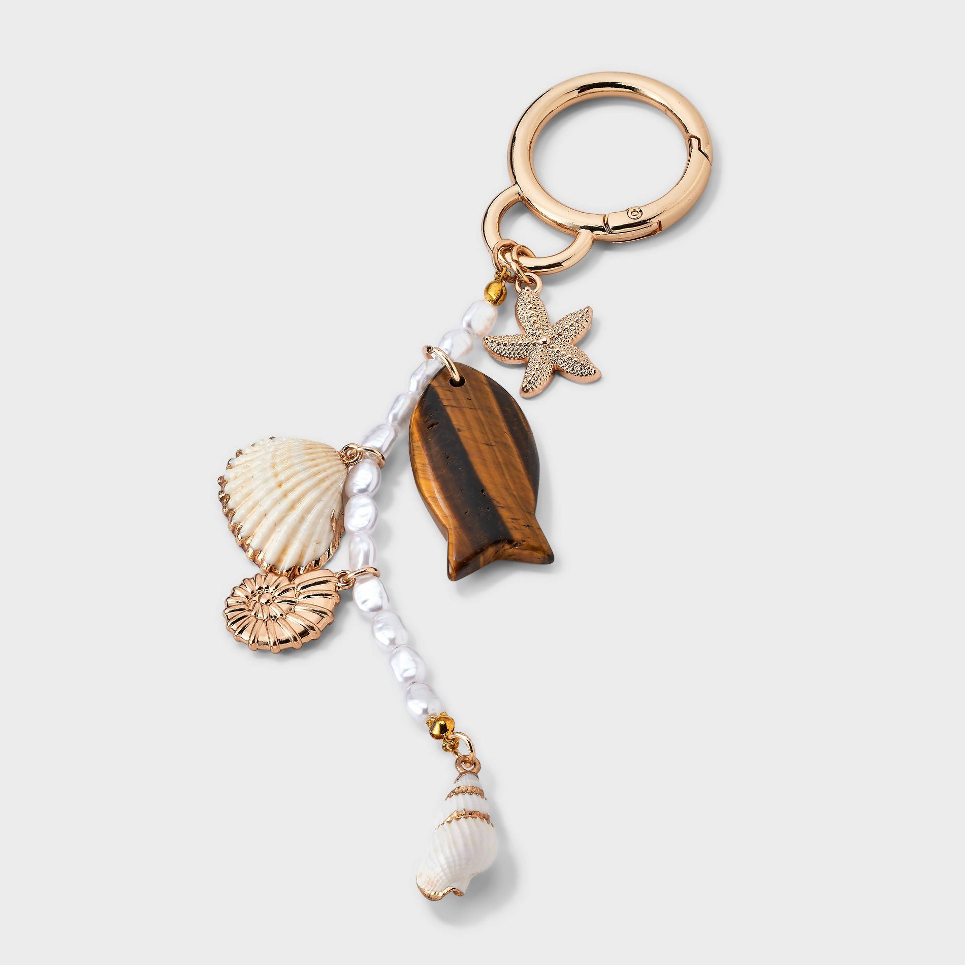 Seashells & Fish Dangle Bag Charm - Universal Thread™ Multi