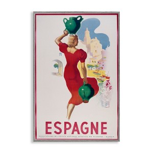Stupell Industries Vintage Spain Travel Advertisement Black Framed Giclee Art - 1 of 4