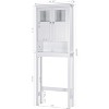 Dcolora Bathroom Cabinet Over Toilet, Bathroom Storage Cabinet with Glass Doors and Adjustable Shelves - 2 of 4