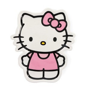 Silver Buffalo Sanrio Hello Kitty Pink Outfit Sculpted Ceramic Trinket Tray Dish - 1 of 4