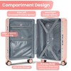 YONWAY 20'' Luggage sets, PC Hard Shell Suitcase, Bounce Wide Handle Pull Rod Luggage with 360°Double Wheels, Built-In TSA Lock - 2 of 4