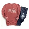 S.W.Smiley Create Freely Live Boldly - Women's Garment Dyed Graphic Sweatshirt - 3 of 4