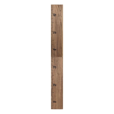 8" x 72" Growth Chart 6.5' Wood Wall Ruler Rustic Brown - Kate and Laurel