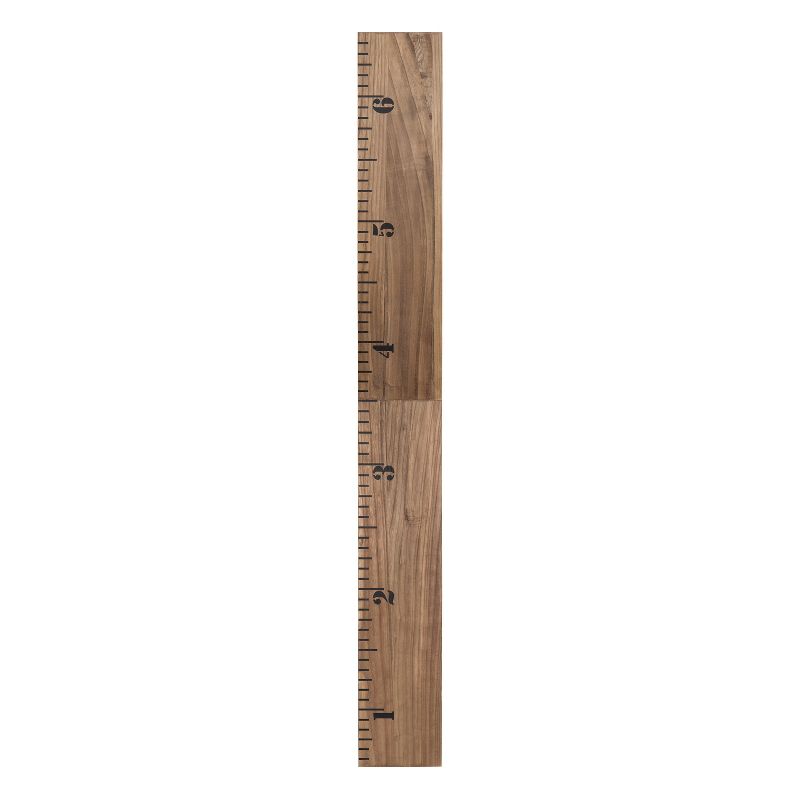 8&#34; x 72&#34; Growth Chart 6.5&#39; Wood Wall Ruler Rustic Brown - Kate and Laurel, 1 of 10