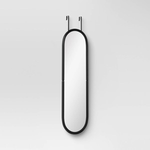 Pill Shaped Over The Door Mirror Black - Room Essentials™ - 1 of 3