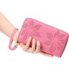 FATMOON Large Capacity Double Zip RFID Blocking Women’s Wallet - Genuine Leather Wristlet Clutch for Travel,Everyday Use - 2 of 4