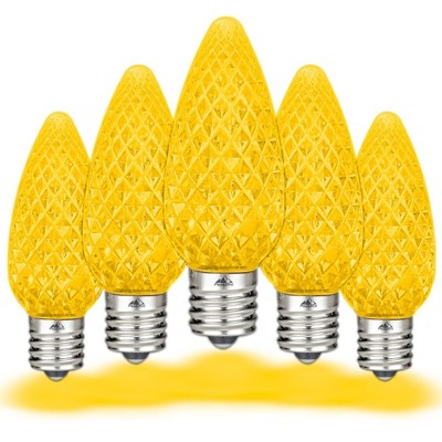 Novelty Lights C9 LED Faceted Christmas Replacement Bulbs Dimmable