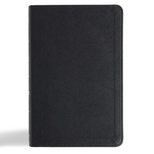CSB Thinline Bible, Anglicised Edition, Black Leathertouch - by  Csb Bibles by Holman (Leather Bound) - 1 of 1