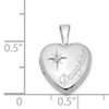 Black Bow Jewelry 12mm Daughter Diamond Heart Locket in Sterling Silver - 3 of 4