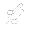 Guili Sterling Silver Two-Tone Dangling Earrings, Ideal for Effortless Transitions from Daytime Sophistication to Glamorous Evening Look - 2 of 3