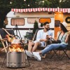 Smokeless Fire Pit, Portable, Easy-Clean Outdoor Fireplace with Ash Pan, Stand and Bag, Low Smoke for Camping, Patio & Backyard Use - 2 of 4