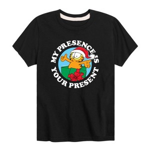 Boys' - Garfield - My Presence Is Your Present Short Sleeve Graphic T-Shirt - 1 of 4