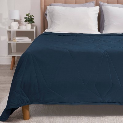 Navy Queen Size Dual-Sided Cooling Blanket