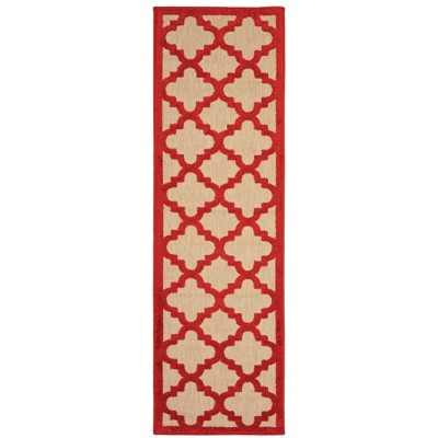 Oriental Weavers Cayman 660R9 Sand/ Red Indoor/Outdoor Area Rug - 2'3" x 7'6"