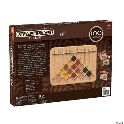 Deluxe Wooden Marble Circuit Puzzle Game with Steel Marbles