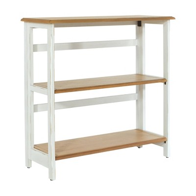 32.25" 3 Medford Shelf Bookshelf Distressed White - OSP Home Furnishings