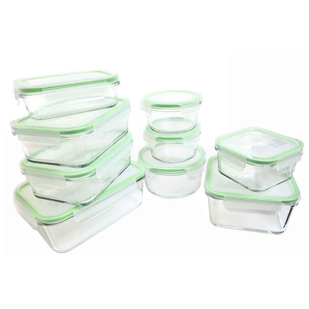 UPC 097201550410 product image for Kinetic GoGreen Glassworks 18-Piece Oven Safe Glass Food Storage Container Set w | upcitemdb.com