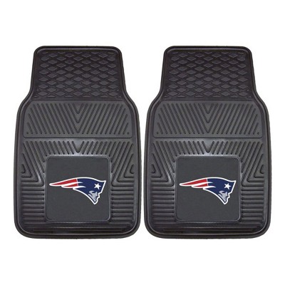 Fanmats NFL New England Patriots Universal Fit Heavy Duty Vinyl Front Passenger Car Floor Mats for Cars, Trucks, and SUVs, 17 x 27 Inches, 2 Piece