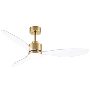 Airsurfer 52-Inch White Ceiling Fan with Remote, Reversible DC Motor, 3 ABS Blades & Color-Changing LED Light - 1 of 4