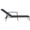 vidaXL Sun Lounger Grey Poly rattan, powder-coated steel Large - 4 of 4