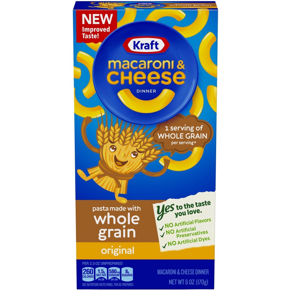 UPC 021000017218 product image for Kraft Macaroni & Cheese with Whole Grain Pasta - 6oz | upcitemdb.com