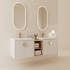 ChicFurnit Bathroom Vanities Modern Vanity with Sleek Design and Ample Storage for Bathroom Spaces, White,59.6”*18.5”*20.7" - 3 of 3