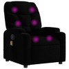vidaXL Massage Recliner Chair Black Fabric - 2 of 4
