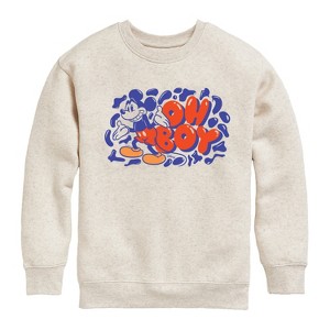 Boys' - Disney - Oh Boy Graphic Long Sleeve Fleece Sweatshirt - 1 of 4